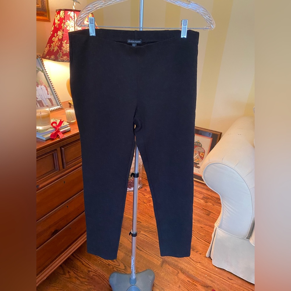 Eileen Fisher NWT SZ 14 knit pants. pant to dress up or casual Charcoal comfort